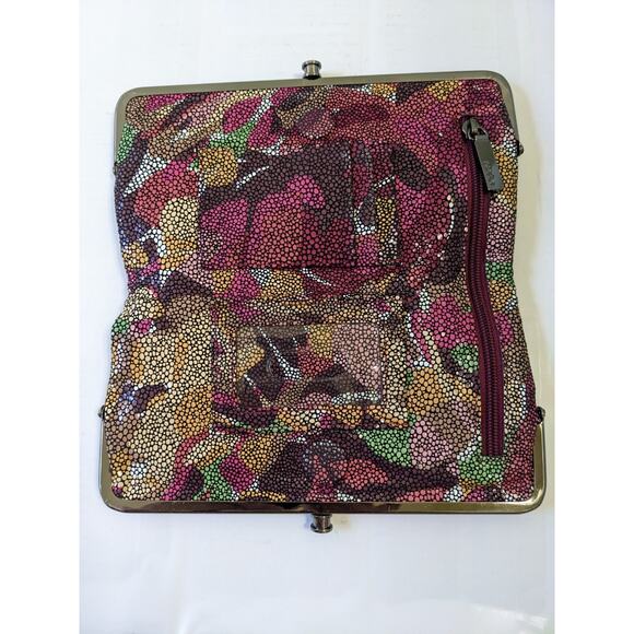 Hobo International Lauren Leather Clutch Fall Foliage Multi Color *READ - Picture 9 of 9
